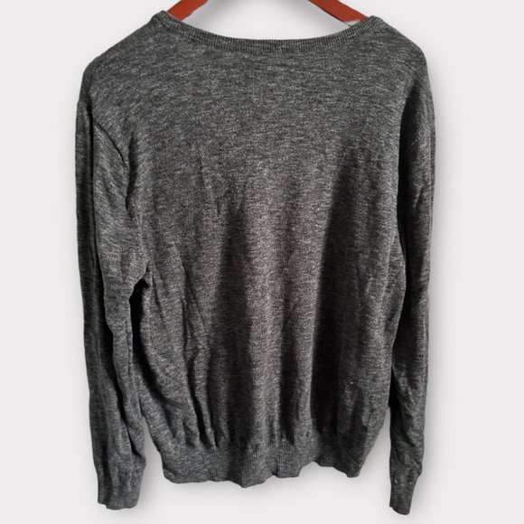 American Eagle Mens V-Neck Sweater Vintage Gray Large Like new - Picture 3 of 3